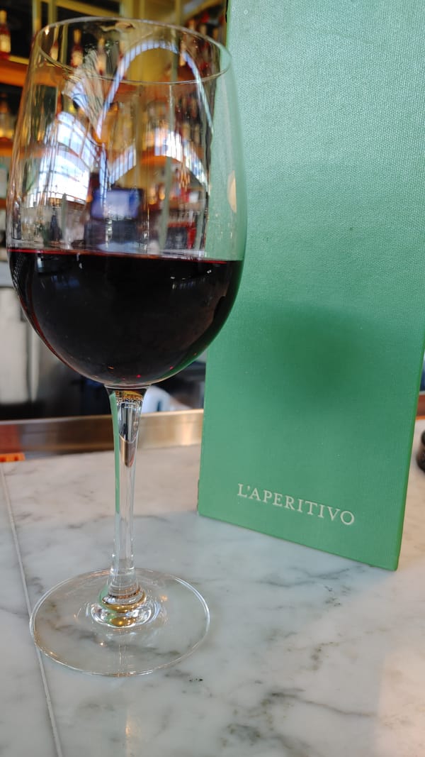 Red wine at L’Aperitivo - Park MGM in Las Vegas